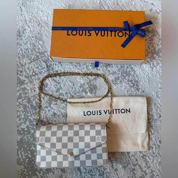 Louis Vuitton Pochette Felicie Damier Azur Canvas - Picture 1 of 15